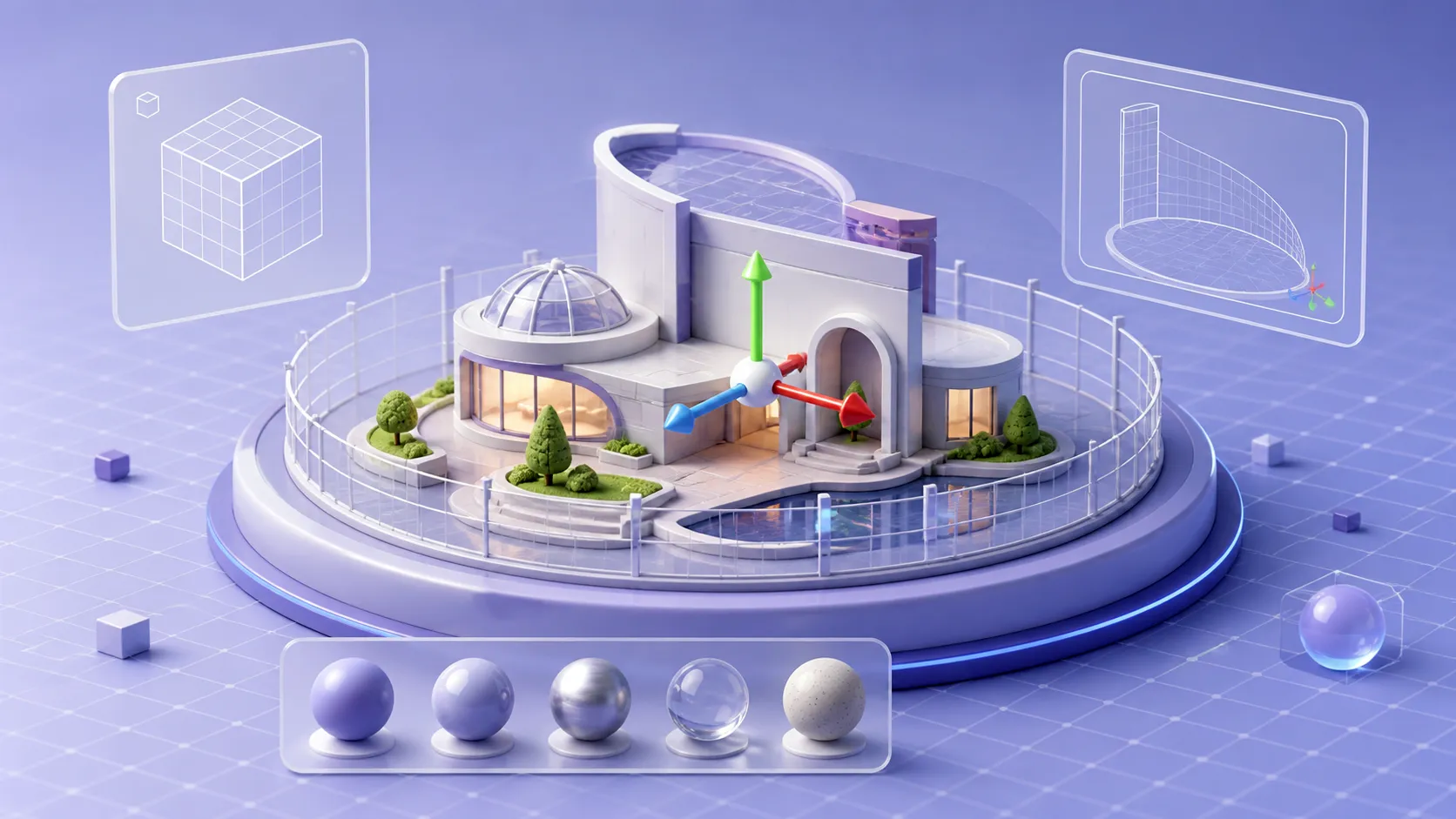 3D 與空間創作功能示意圖
